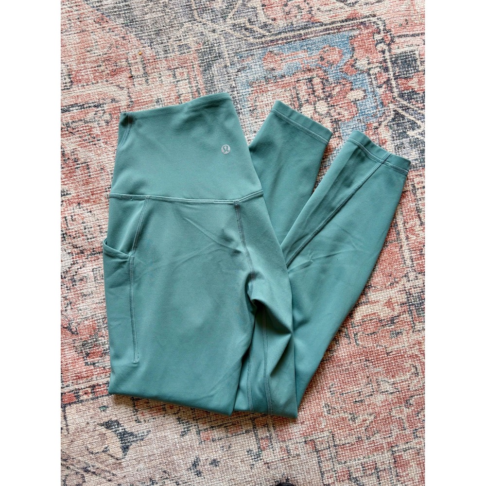 Lululemon Invigorate High-Rise Tight 25 Everlux Teal Green Leggings Size 6